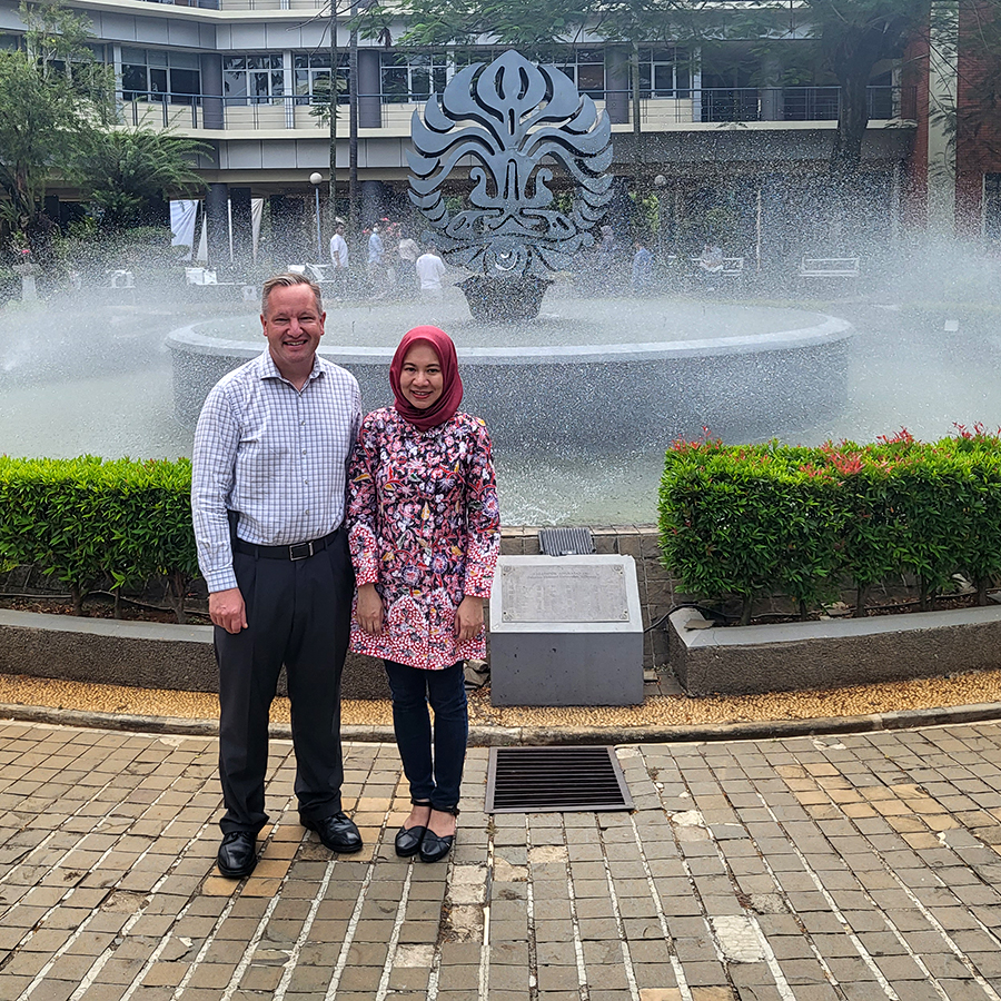 Photo of Executive Associate Dean Brad Heim during his trip to Indonesia