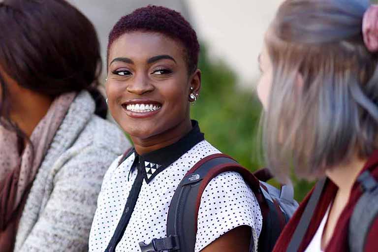 Smiling student